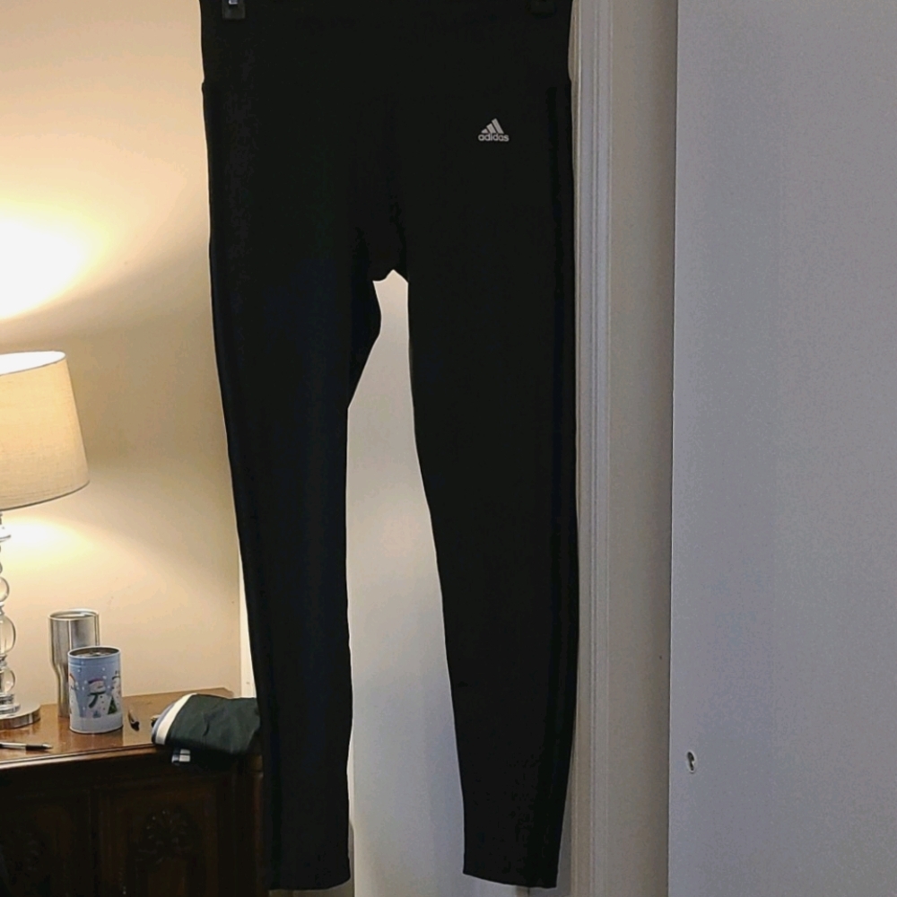 Adidas Striped Grey/Black Leggings